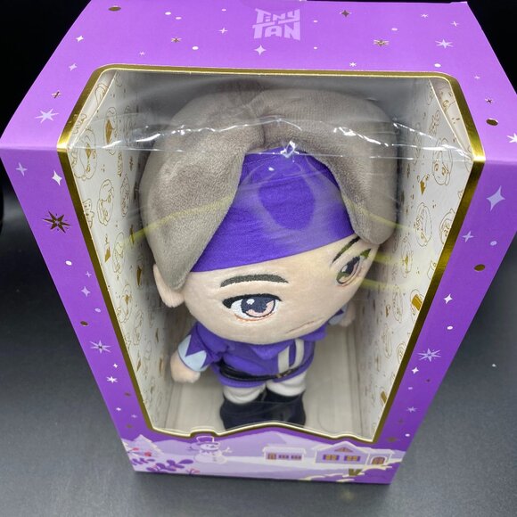 BTS V Plush Doll Tiny Tan Kpop Fortune Box Purple Holiday 2020 Ver. New - Picture 10 of 10